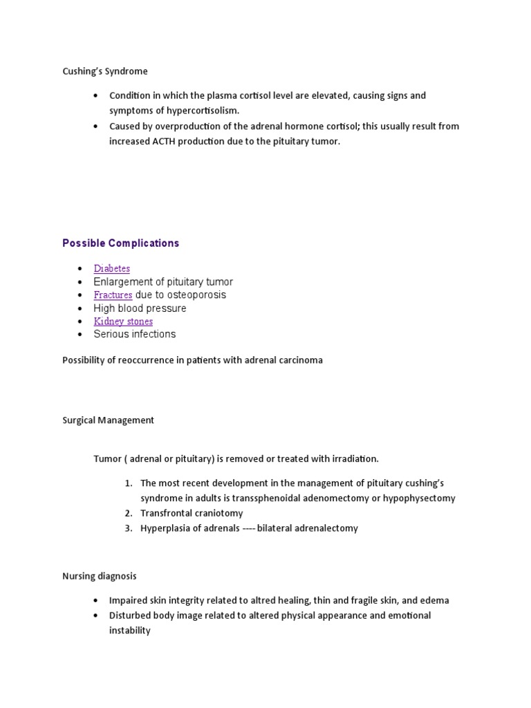 Understanding Cushing's Syndrome Management | PDF