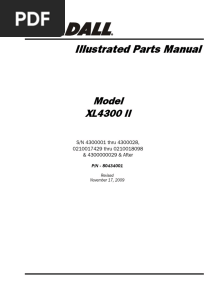 XL4300II Parts Manual