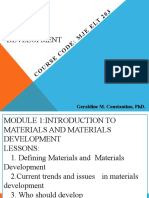 LLMD Module1-Intro To Materials Development