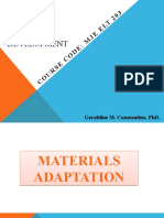 LLMD Module 4-Materials Adaptation