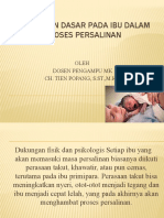 Kebutuhan Dasar Pada Ibu Dalam Proses Persalinan