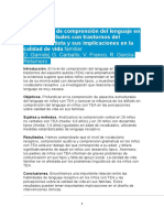 Dificultades de Comprensión Del Lenguaje en Niños No Verbales Con Trastornos Del Espectro Autista y Sus Implicaciones en La Calidad de Vida Familiar