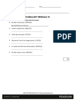 Test 10A Grammar and Vocabulary Module 10: 1 Rewrite The Sentences Using The Words in Brackets. 0