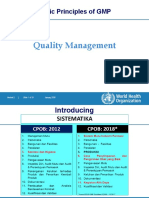 Basic Principles of GMP: Quality Management