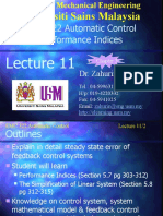 USM Automatic Control Performance Indices