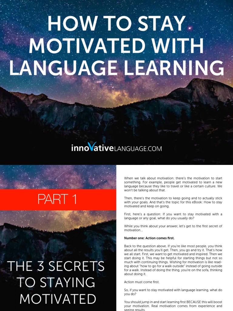 How To Stay Motivated With Language Learning | PDF | Motivation ...