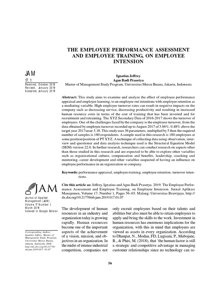 The Employee Performance Assessment | PDF | Structural Equation ...