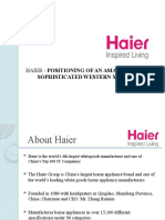 Haier - Positioning of An Asian Brand In: Sophisticated Western Market