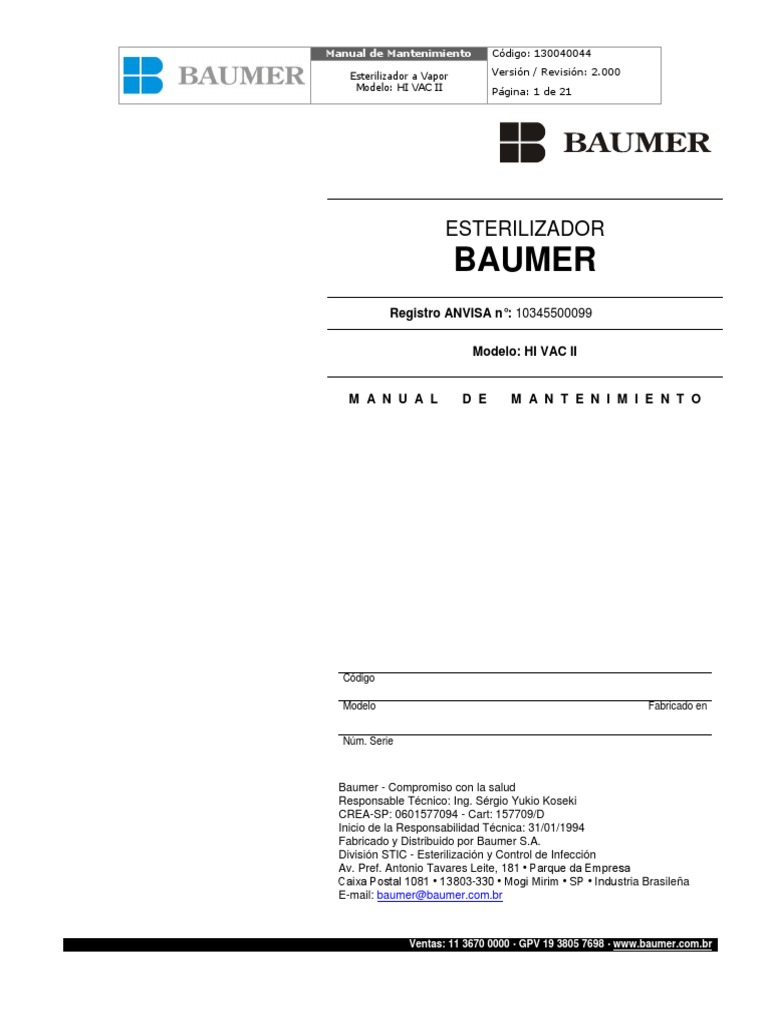 Contador manual con soporte - Baumer 