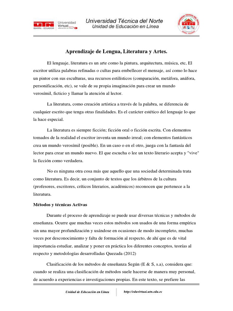 Aprendizaje de Lengua Literutura y Artes | PDF | Sílaba | Aprendizaje