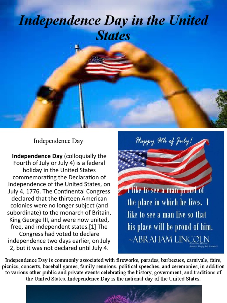 Independence Day in The United States | PDF | Independence Day (United ...
