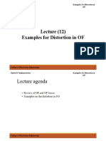 Lecture (12) Examples For Distortion in OF