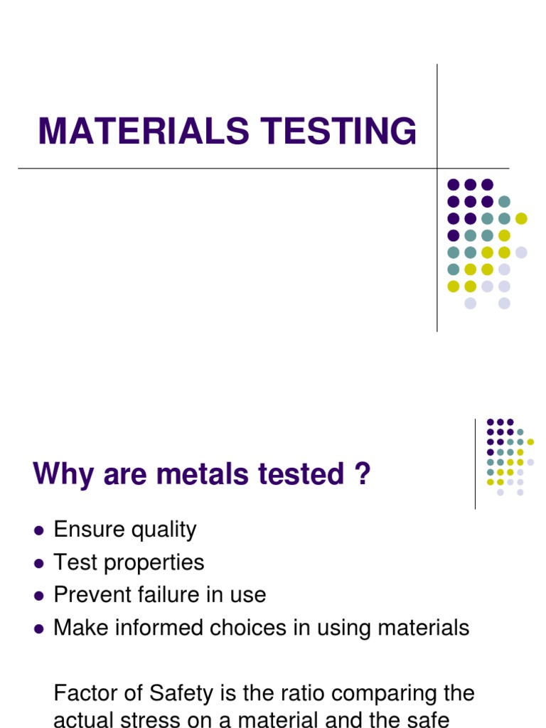 Unit I - Materials Testing | PDF | Fracture | Ultimate Tensile Strength