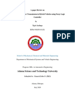 A Paper Review On Optimization of Power Tramsimission in Hybrid Vehicles Using Fuzzy Logic.
