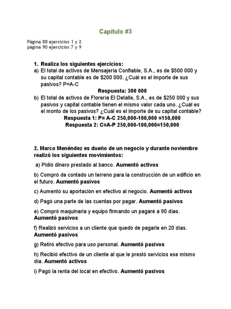 Ejercicios de Contabilidad y Finanzas | PDF | Estado de resultados ...