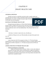 Primary Health Care: Universial Definition