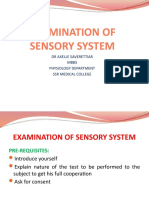 Examination of Sensory System