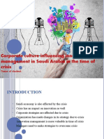 Corporate Culture Influencing Innovation Management in Saudi Arabia