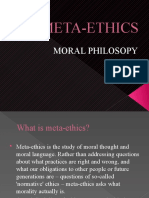 Meta-Ethics: Moral Philosopy