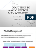 Introduction To Public Sector Management