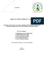 Risk Factors of Breast Cancer: University of Basrah College of Medicine Department of Family and Community Medicine