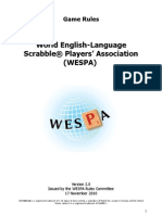 World English-Language Scrabble® Players' Association (Wespa)