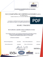 15-CPR-001 - IVS COMPAÑÍA DE CERTIFICACIONES SAS - CALI (Estación Combustible, Talleres GNV, Escuela Conducción)