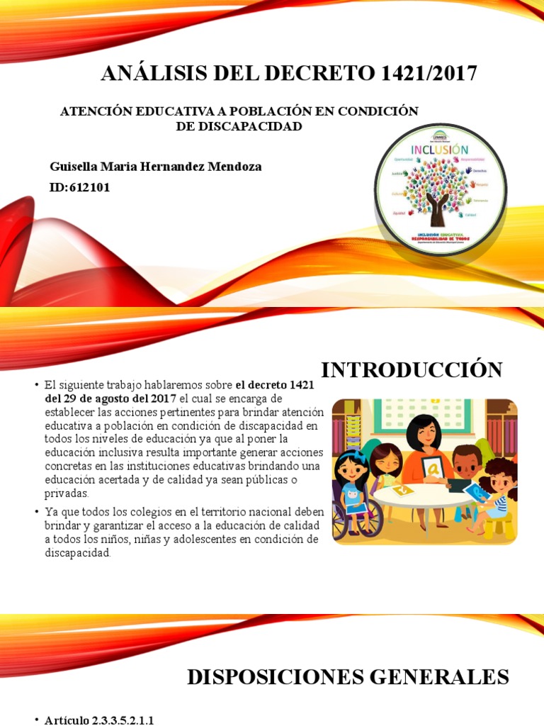 Análisis DEL Decreto 1421 | PDF | Educación de la primera infancia ...
