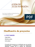 Clasificación de Proyectos de Inversión