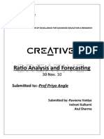 Ratio Analysis and Forecasting: Submitted To:-Prof Priya Angle