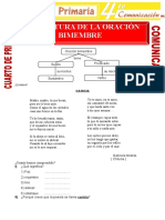 Estructura de La Oracion Bimembre Para Cuarto de Primaria