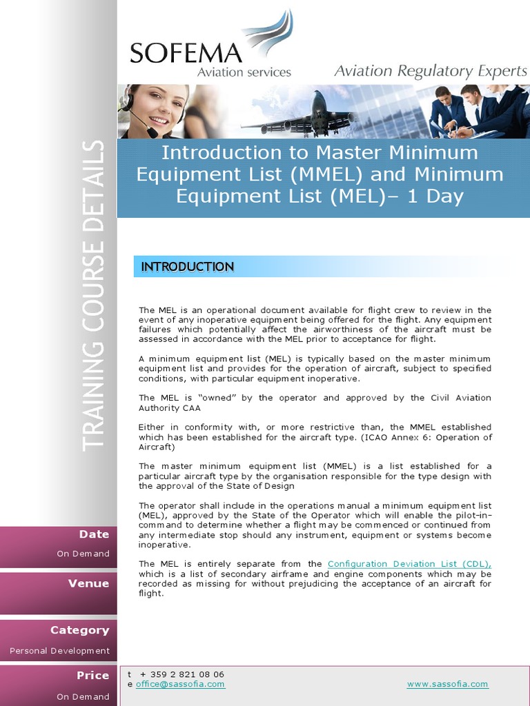 Introduction To Master Minimum Equipment List (MMEL) and Minimum