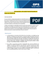 Org. Panam. Salud - OPS - Consideraciones Psicosociales y el Coronavirus - (2020)