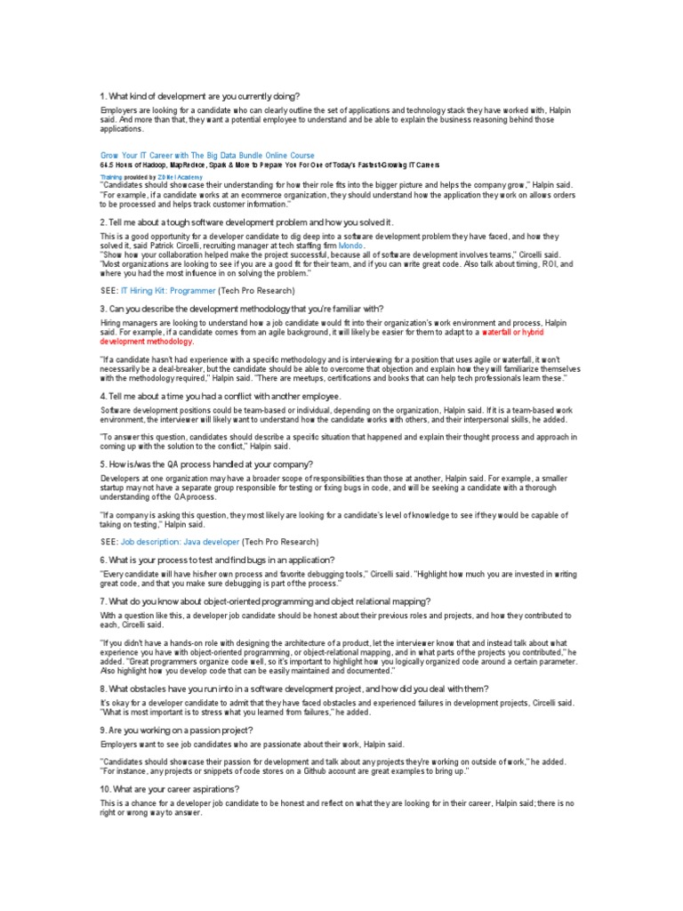 What Kind of Developmsoft Developers Quest 1 | PDF | Software ...