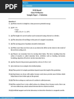 ICSE Board Class VI Physics Sample Paper - 3 Solution