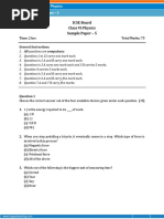 ICSE Board Class VI Physics Sample Paper - 5: General Instructions