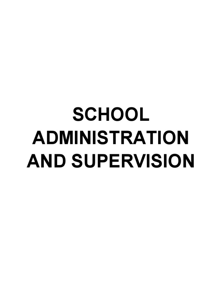 School Administration and Supervision | PDF | School Counselor | Schools