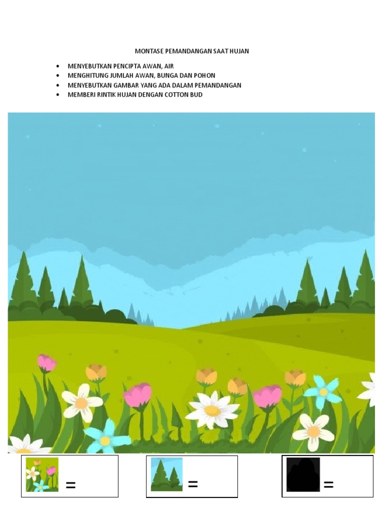 Montase Pemandangan Saat Hujan | PDF