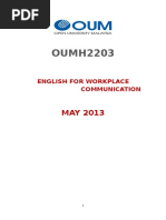 OUMH2203: English For Workplace Communication