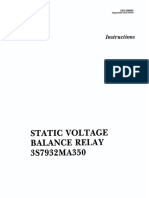 Static Voltage Balance Relay 3S7932MA350: Instructions