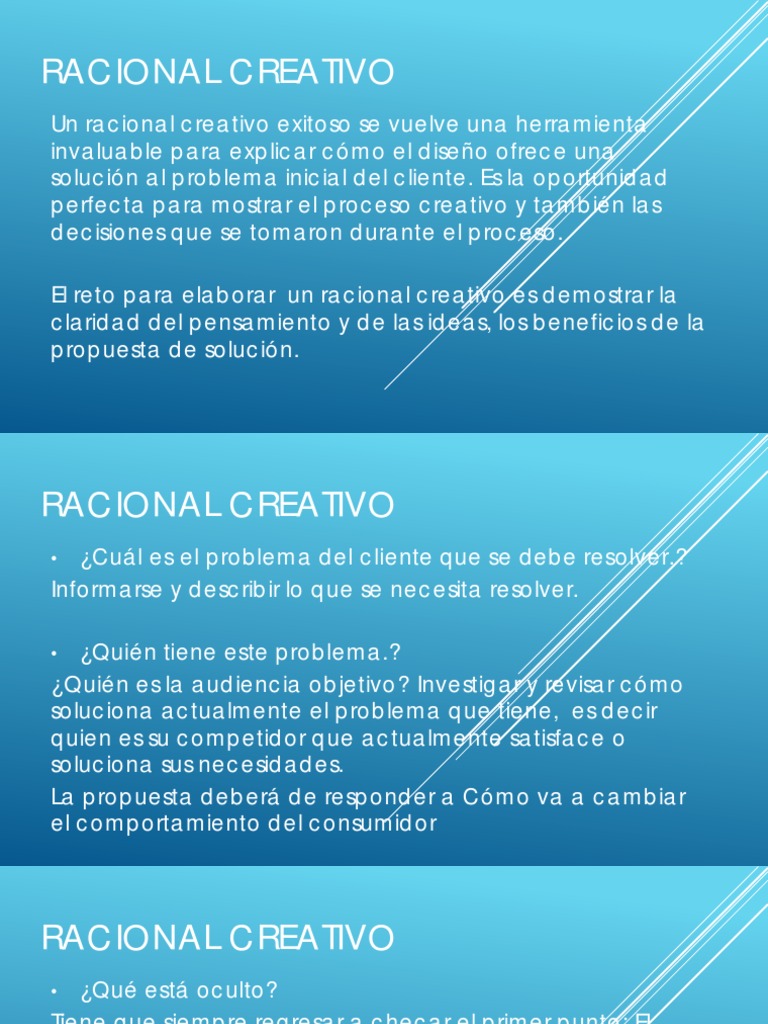 Racional Creativo en Publicidad | PDF | Negocios