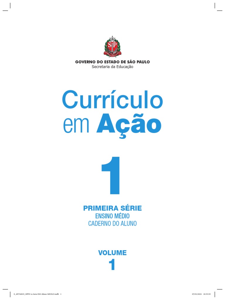 1ºano - Currículo-em-Ação - Volume 1 | PDF | Canto | Balé