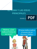 El Tema y Las Ideas Principales