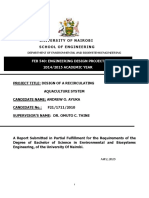 Design of a Recirculating Aquaculture System by Feb 540 Design Project