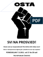 Poziv na prosvjed u Čakovcu
