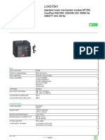 Product Data Sheet: Standard Motor Mechanism Module Mt250, Compact Nsx250, 220/240 Vac 50/60 HZ, 208/277 Vac 60 HZ