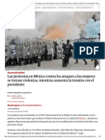 Las Protestas en México Contra Los Ataques A Las Mujeres Se Tornan Violentas, Mientras Aumenta La Tensión Con El Presidente