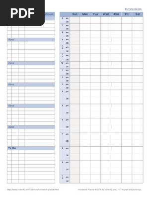 Homework Planner
