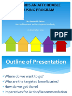 Towards an Affordable Housing Program by Mr. Ramon Falcon