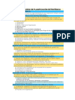 Fases Del Proceso de Planificación Estratégica